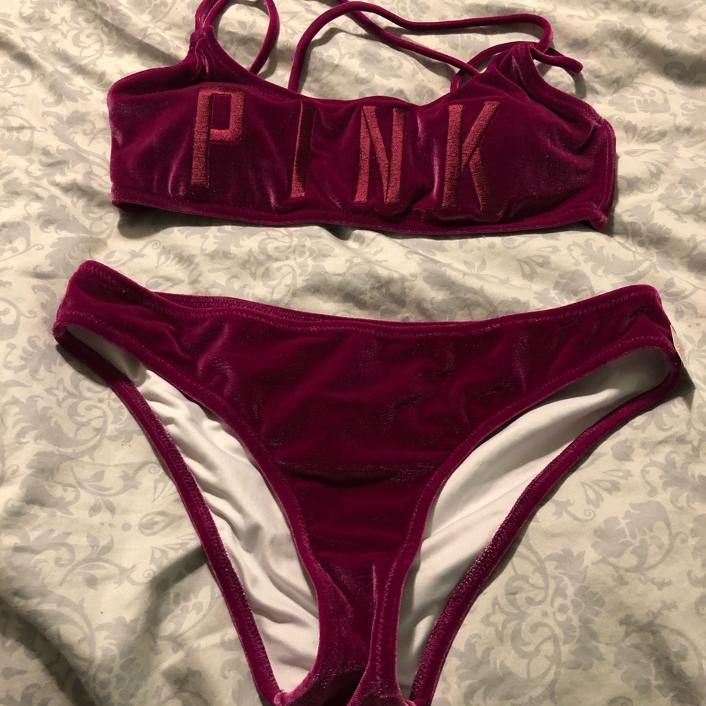 Victoria’s Secret Pink Velvet Bikini NWT